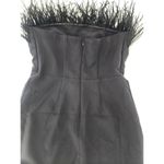 Sam Edelman Black Feather Top Strapless Mini Dress Women's Size 6 Photo 5