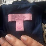 Lilly Pulitzer Augusta Shift Dress True Navy Anchors Jacquard Lace Trim Size 4 Photo 12