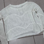 Vans ‎ Women Long Sleeve Knit Sweater White Small Photo 6