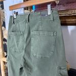 Paige NWT  Carly Cargo Wide Leg Jeans in Vintage Ivy Green ~ Size 25 💛🍄 Photo 7