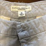 Banana Republic  Harrison pant 
tiny flare/ cropped 
Light blue pinstripe Photo 1