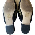 Internationally Blank Floral Velvet Embroidered Mules Photo 1