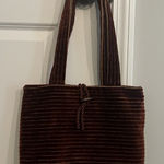 Shoulder Bag Women Corduroy Tote Velvety Rust Brown Fall Photo 0