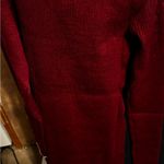 Business casual burgundy and white sweater dress. Red Photo 0