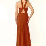 Azazie  Bridesmaid Dress Chiffon Paprika Photo 2