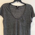 Paige  Black with White Stripes T Shirt Size Medium EUC Photo 1