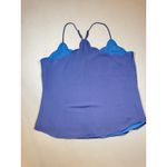 J. Crew Mercantile Scalloped Edge Cami Top Size 12 Blue Lined Adjustable Straps Photo 4