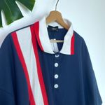 Cider 🆕  Oversized Blokecore Patchy Collar Short Sleeve Polo Shirt Photo 7