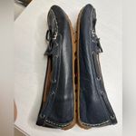 Abeo Marilee Leather Moccasin Flats size 6.5 Navy Blue Photo 3