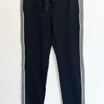 Banana Republic  Black Pull On Straight Leg Side Stripe Dress Pants Photo 0
