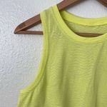 Lululemon 4 Train to Be Tank Top in Ripple Wave Electric Lemon / White Photo 6