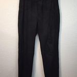 Free People  Women's Midnight Black Faux Suede Skinny Pants Size XS Photo 2