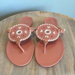 Jack Rogers  Pink Studded Whipstitching Perforated Eyelet Round toe Jelly Sandal Photo 2