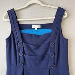 Moulinette Soeurs Anthropologie Dress Y2K Blue Nautical Fisherman Preppy 10 Overall Button Mini Photo 1
