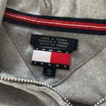 Tommy Hilfiger Super Cute Used / Worn Gray Zip-Up Velour Hoodie Photo 5