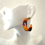 Tortoise shell hoop earrings Photo 0