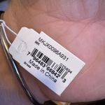 Michael Kors Open Cuff Bracelet MKJX0096A931 Silver Tone Bangle Logo & Crystal Photo 3