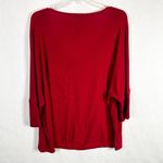 Cable & Gauge  Plus Size 3X Top Red Beaded Dolman Sleeve‎ Knit Stretch Womens 601 Photo 1