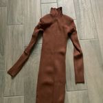 ASTR  ribbed sweater maxi dress with shoulder pads Photo 5