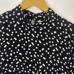 ZARA  Black and White Polka Dot High Neck Dress Photo 4