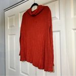 We The Free People Lover Top Ribbed Thermal Long Sleeve Rust Orange Size Small Photo 3