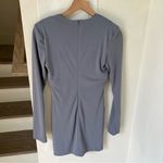 ZARA NWR  Belted Draped Mini Dress in Petrol Blue Photo 5