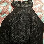 Bariano Faux Leather Halter Dress Photo 5