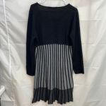 Marc New York women's black gray long sleeve soft stretch knit knee scoop dress Photo 6