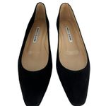 Manolo Blahnik Gelista Suede Ballet Flats in Black Photo 11