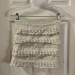 American Eagle AEO Off White Crochet Lace Tiered Skirt size 2 Photo 0