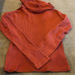 Three Dots  Women’s Hooded Red Waffle Long Sleeve Top Photo 6