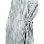 Vince Pleated Tie Sleeveless Slate Blue Gray Midi Dress Size Medium Photo 4