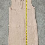 Theory  Utilitarian Linen Blend Shift Dress Rose Quartz Beige 2 Photo 9