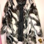 Furry Coat Black Size M Photo 0