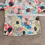 Chico's  Floral Embroidered Silk Blazer Size 2 US L Colorful Spring Jacket Career Photo 4