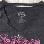Disney  Beauty and the Beast Short Sleeve Cutout Neck Graphic T-Shirt Gray Medium Photo 1