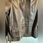 Susan Graver Women’s  faux leather jacket, EUC, beautiful chocolate brown color Photo 3