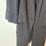 Soft Surroundings Label Noir XL Long Cardigan Coat Tapestry Back Wool Mohair Photo 2