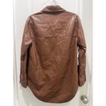 Wilfred NWT Aritzia Cognac The Ganna™ Shirt Jacket Vegan Leather Sz XS Photo 7
