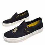 Vans x Harry Potter Shoes Womens 7.5 Black Hufflepuff Classic Slip On Streetwear Photo 2