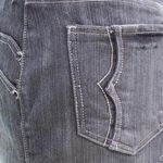 Cache Denim Black Gray Wash Rhinestone Stud Detail Skirt New Stretch $98 NWT Photo 4