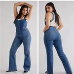 Free People  We the Free CRVY 2nd Denim Flare Overalls size 14 Photo 2