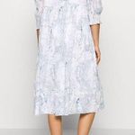 $550 NWOT SEE BY CHLOÉ Floral Printed Dress White Light Blue Size 38 Silk blend Photo 3