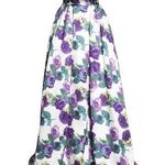 Mac Duggal NWT 66315H Violets Are Blue Strapless Floral Gown Ballgown 0 $398 Photo 0