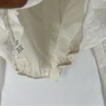 Heatherly Cottage Eyelet‎ Crop Top Balloon Sleeve Peasant Embroidered Size XSP White Photo 8