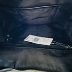 Michael Kors  Lauryn Solid Black Gray Leather Large Shoulder Bag Photo 7