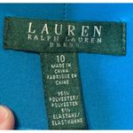 Ralph Lauren Lauren  Women's Dress Sheath Ruched Cap Sleeve Cocktail Blue Size 10 Photo 3