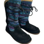 Acorn Women's Fair Isle Knit Booties Multicolor Size 9 Winter Warm Blue Photo 0