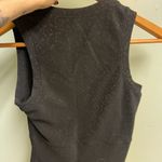 Black Fitted Sleeveless Crop Tank Top Size XS Photo 2