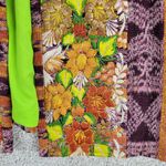 VTG Women Patchwork Embroidered Jacket L Orange Purple Floral Tribal Ethnic Boho Size L Photo 4